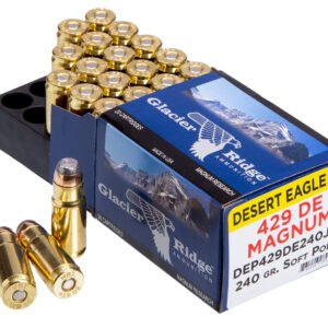 Magnum Research DEP429DE240J Desert Eagle  429 DE 240 gr 1660 fps Jacketed Soft Point (JSP) 20 Bx/10 Cs