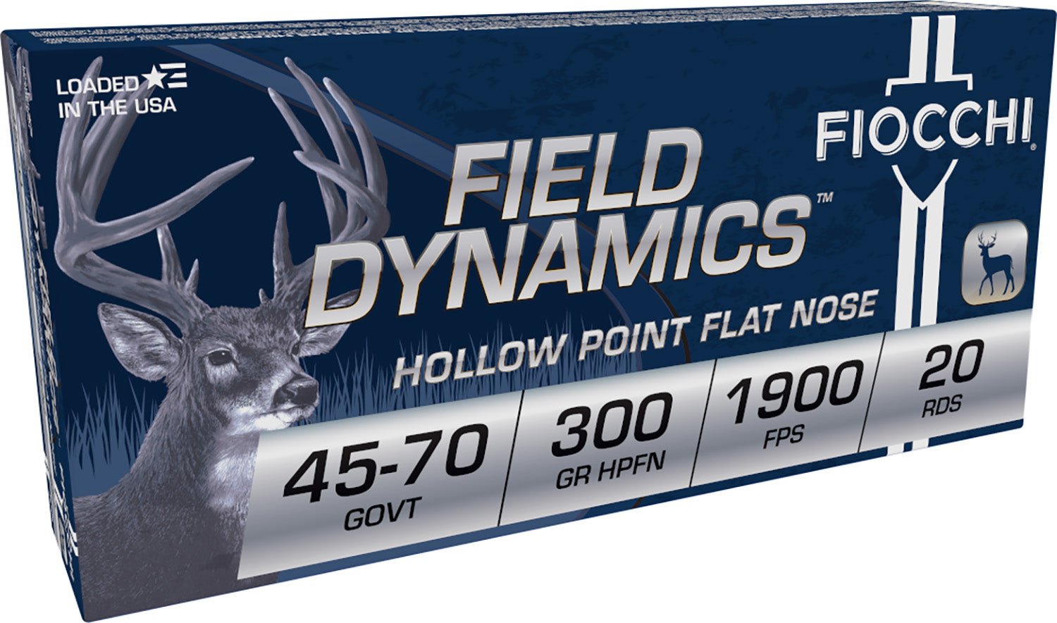 Fiocchi 4570B Field Dynamics 45-70Gov 300gr Hollow Point Flat Nose 20 Per Box/10 Case