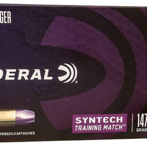 Federal AE9SJ3 Syntech Training Match 9mmLuger 147gr Total Syntech Jacket Flat Nose
