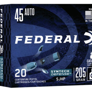 Federal S45SJT1 Syntech Defense 45ACP 205gr Segmented Jacketed Hollow Point 20 Per Box/10 Case