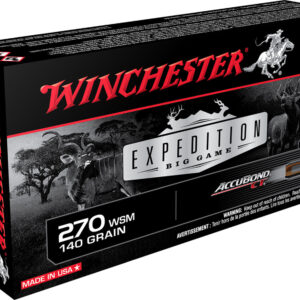 Winchester Ammo S270WSMCT Expedition Big Game  270 WSM 140 gr Winchester AccuBond CT 20 Per Box/10 Cs