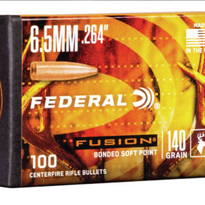 Federal FB264F2 Fusion Component  6.5 Creedmoor .264 140 gr Fusion Soft Point 100 Per Box/ 4 Case