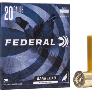 Federal H20475 Game-Shok High Brass 20Gauge 2.75" 1oz 7.5Shot 25 Per Box/10 Case