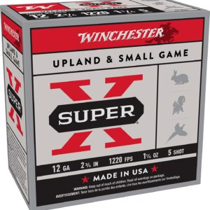 Winchester Ammo X12P5 Super X Game Load High Brass 12Gauge 2.75" 1 1/4oz 5Shot 25 Per Box/10 Case *Pheasant