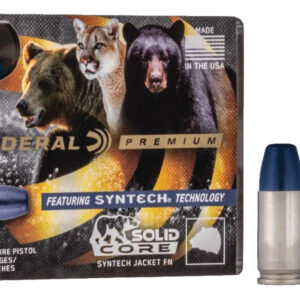 Federal P44SHC1 Premium  44RemMag 300gr Solid Core Synthetic Flat Nose 20 Per Box/10 Case