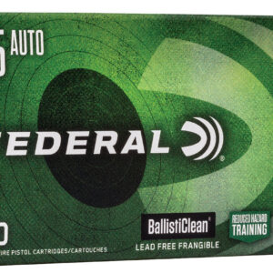 Federal BC45CT1 BallistiClean Reduced Hazard Training 45ACP 155gr Lead Free Frangible 50 Per Box/20 Case