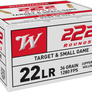 Winchester Ammo 22LR222HP USA  22LR 36gr Copper Plated Hollow Point 222 Per Box/10 Case