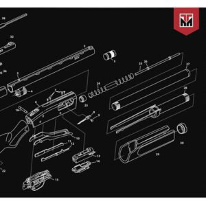 TekMat TEKR36MOSSBERGG Mossberg Shotgun Cleaning Mat Black/White Rubber 12"x36" Mossberg Shotgun Parts Diagram