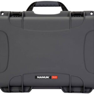 Nanuk 910GLOCK7 910 Glock Compatible 2 Up Pistol Case Graphite Resin w/ Closed-Cell Foam Padding 13.20" L x 9.20" W x 4.10" H Interior Dimensions