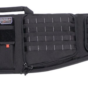 GPS Bags T43ARDB Tactical AR Case 43" Black 1000D Polyester with Mag & Storage Pockets, EPE Padding, Lockable Zippers, & External Handgun Pocket Holds 2 Rifles