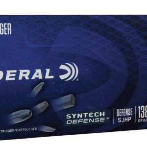 Federal S9SJT2 Syntech Defense 9mmLuger 138gr Segmented Jacketed Hollow Point 50 Per Box/10 Case