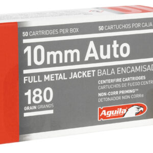 Aguila 1E102110   10mm Auto 180gr Full Metal Jacket 50 Per Box/20 Case
