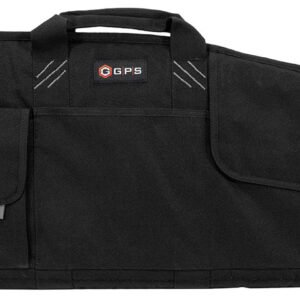 GPS Bags SRC42 Single Rifle Case Black 600D Polyester w/ Mag Pouch Lockable Zippers & Fleece-Lining