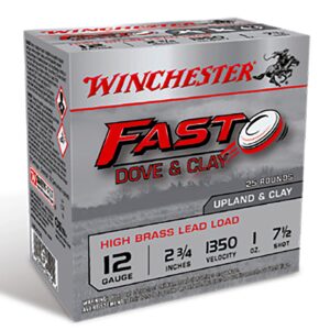 Winchester Ammo WFD127B Fast Dove & Clay High Brass 12Gauge 2.75" 1oz 7.5Shot 25 Per Box/10 Case