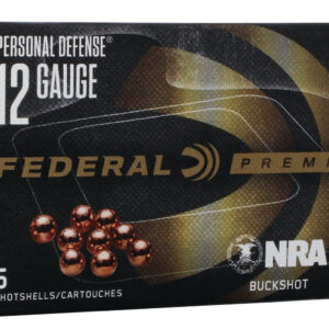 Federal PD132NRA Premium Personal Defense NRA 12 Gauge 2.75" 9 Pellets 1145 fps 00 Buck Shot 5 Bx/50 Cs