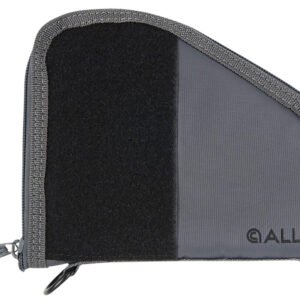 Allen 79-7 Pistol Case  w/Mag Pouch Charcoal Nylon Fits Compact Handguns