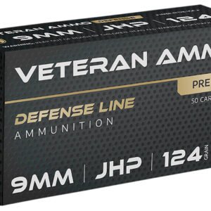 Hyperion Munitions HMBX911 Veteran Ammo  9mm 124 gr Jacketed Hollow Point 50 Per Box/20 Case