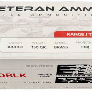 Hyperion Munitions HMBX300BLK15050 Veteran Ammo  300 Blackout 150 gr Full Metal Jacket 50 Per Box/10 Case