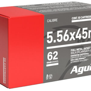 Aguila 1E556110   5.56x45mm NATO 62gr Full Metal Jacket Boat Tail 50 Per Box/20 Case