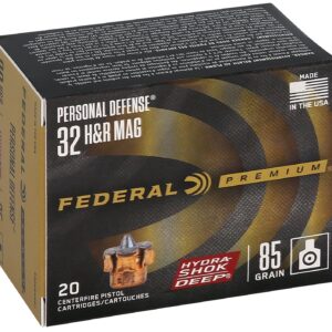 Federal P32HRHSD1 Hydra-Shok Deep  32H&RMag 85gr Jacketed Hollow Point 20 Per Box/10 Case