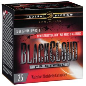 Federal PWBX1474 Premium Black Cloud FS 12 Gauge 2.75" 1 1/8 oz 1500 fps 4 Shot 25 Bx/10 Cs