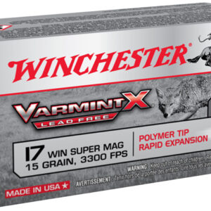 Winchester Ammo X17W15PLF Varmint X Lead Free 17 WSM 15 gr Polymer Tip Rapid Expansion 50 Bx/10 Cs