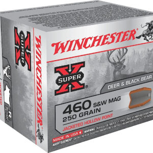 Winchester Ammo X460SW Super-X  460 S&W Mag 250 gr Jacketed Hollow Point (JHP) 20 Bx/10 Cs