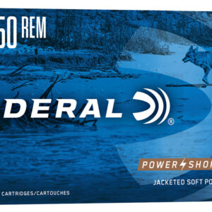 Federal 22250A Power-Shok  22-250Rem 55gr Jacketed Soft Point 20 Per Box/10 Case