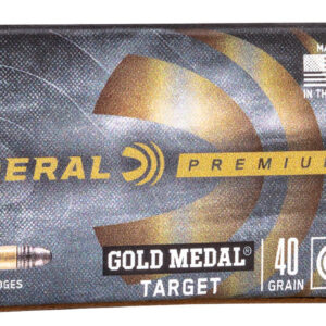 Federal 719 Premium Gold Medal 22 LR 40 gr 1200 fps Lead Round Nose (LRN) 50 Bx/100 Cs