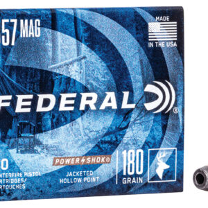 Federal C357G Power-Shok Handgun 357Mag 180gr Jacketed Hollow Point 20 Per Box/25 Case