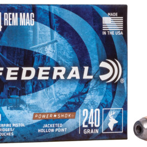 Federal C44A Power-Shok  44 Rem Mag 240 gr Jacketed Hollow Point (JHP) 20 Per Box/25 Cs