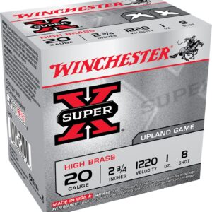 Winchester Ammo X208 Super X Heavy Game Load High Brass 20 Gauge 2.75" 1 oz 1220 fps 8 Shot 25 Bx/10 Cs