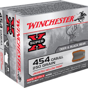 Winchester Ammo X454C3 Super-X  454 Casull 250 gr Jacketed Hollow Point (JHP) 20 Bx/10 Cs