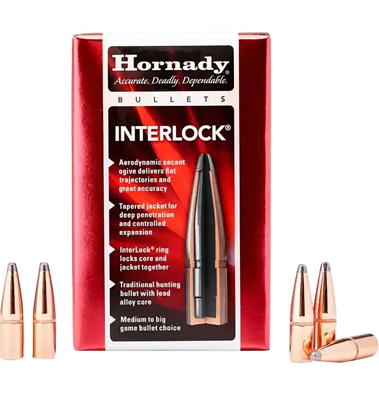 Hornady 3235 InterLock 8mm .323 170 gr Round Nose 100 Per Box/ 15 Case