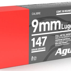Aguila 1E097719   9mm Luger 147gr Full Metal Jacket Flat Point 50 Per Box/20 Case