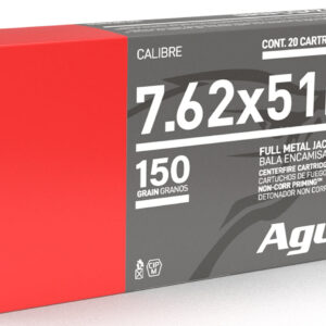 Aguila 1E762110   7.62x51mm NATO 150gr Full Metal Jacket Boat Tail 20 Per Box/25 Case