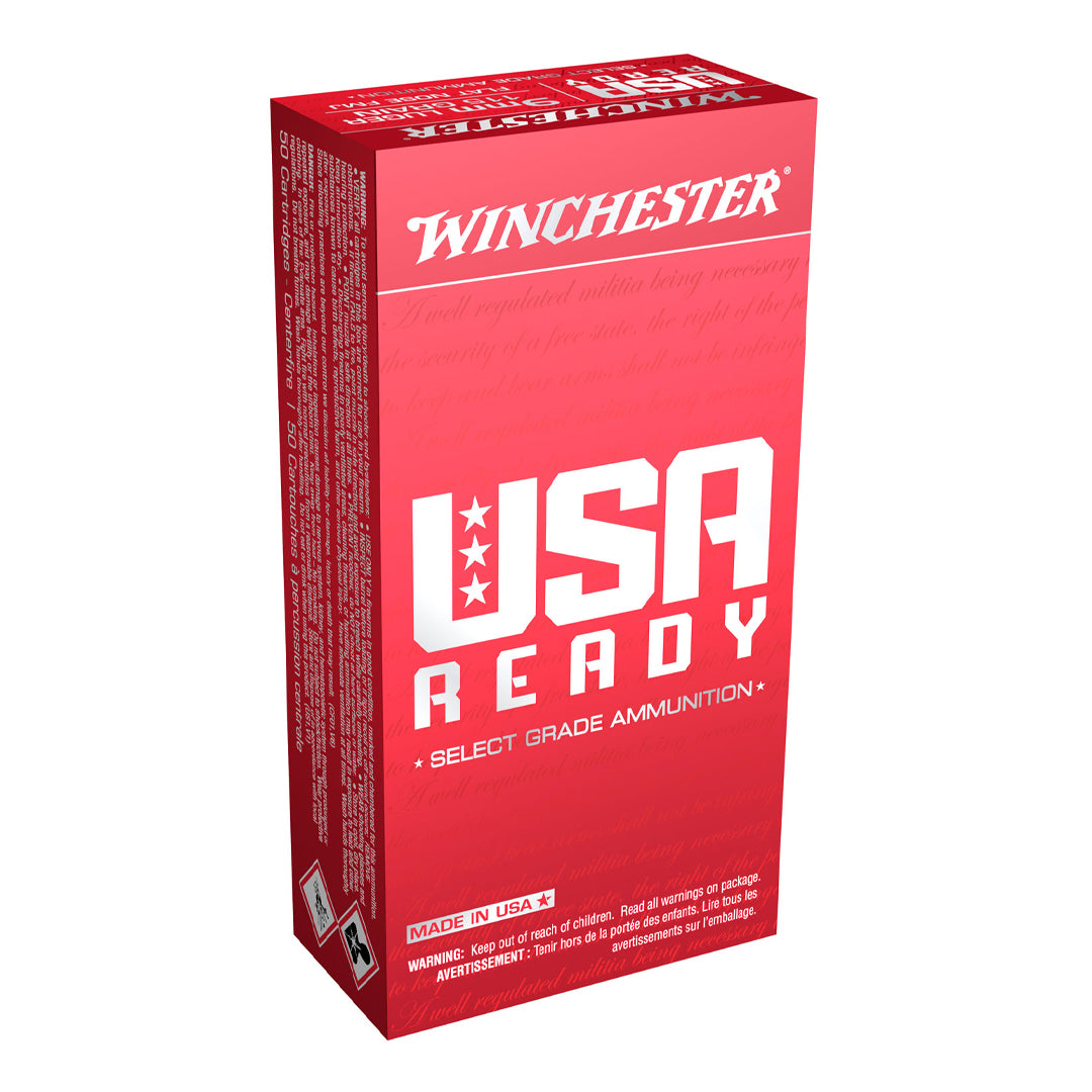 Winchester Ammo RED9 USA Ready 9mmLuger 115gr Full Metal Jacket Flat Nose 50 Per Box/10 Case