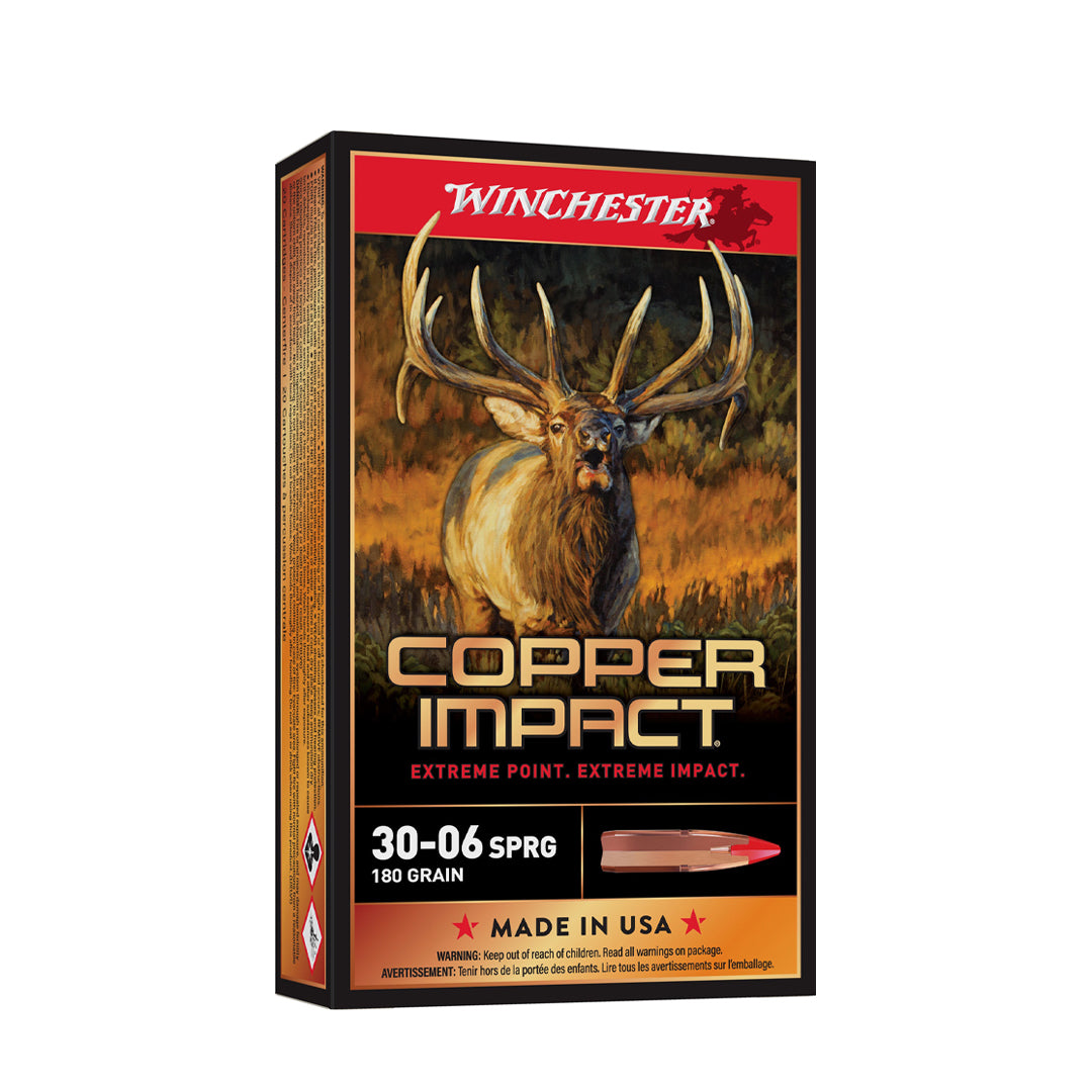 Winchester Ammo X3006CLF2 Copper Impact  30-06Springfield 180gr Copper Extreme Point Lead Free 20 Per Box/10 Case