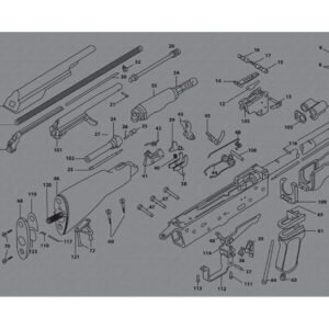 TekMat TEKR36AK47GY AK-47 Cleaning Mat Black/Gray Rubber 12"x36" AK-47 Parts Diagram