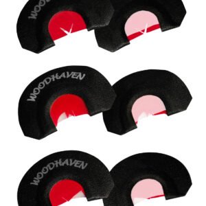 Woodhaven WH301 Red Ninja Power V  Diaphragm Call Triple Reed Attracts Turkeys Black 3 Per Pkg