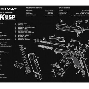 TekMat TEKR17HKUSP HK USP Cleaning Mat HK USP Parts Diagram 11" x 17"