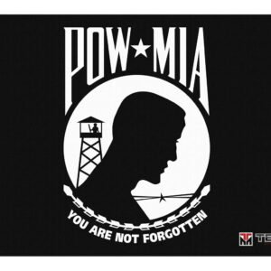 TekMat TEKR17POWMIA POW MIA Cleaning Mat Black/White Rubber 11"x17" "You Are Not Forgotten"