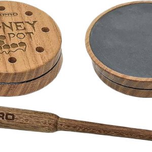Foxpro HPSLATE Honey Pot  Friction Call Attracts Turkeys, Natural Honey Locust Wood/Slate
