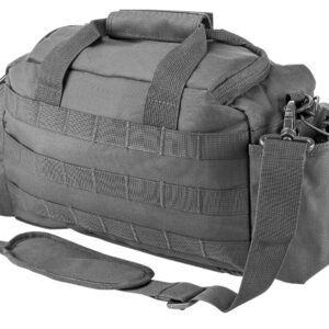 NcStar CVSRB2985U VISM Small Range Bag Side Pockets, PALs Webbing, Carry Handles/Adjustable Shoulder Strap, 12"L x 5"W x 7"H Interior Dimensions Urban Gray