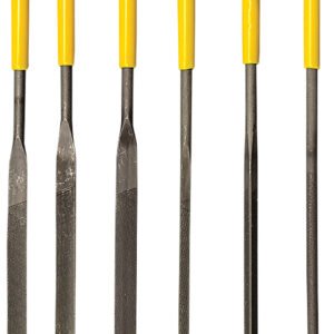 Otis FG934 Pro+ Gunsmithing File Set Steel 5.50" Long Set of 6 Includes PVC Storage Pouch