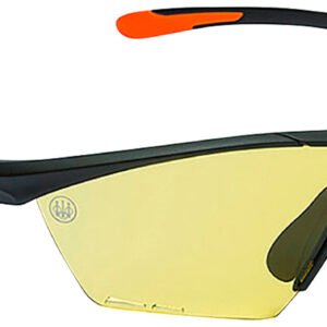 Beretta USA OC031A23540229UNI Clash Shooting Glasses Yellow Lens Black with Orange Accents Frame