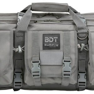 Bulldog BDT6037SG BDT Tactical Double 37" Seal Gray Nylon, 3 Accessory Pockets, Deluxe Padded Backstraps Lockable Zippers, Padded Internal Divider