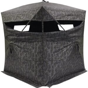 Rhino Blinds R150MBL Hybrid R150 5 Hub Mossy Oak Bottomland 150 Denier/Mesh 58" x 58" 65" High