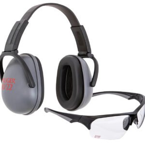 Allen  Ruger 10/22 Passive Earmuffs & Shooting Glasses Combo Adult Clear Lens Black/Gray Frame