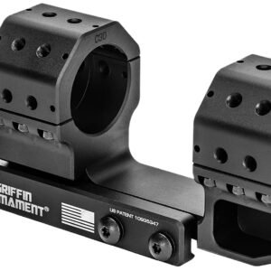 Griffin Armament GSMC1425H34MM Cantilever Mount  Black Anodized 34mm Tube Cantilever Mount 15 MOA